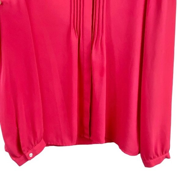 Banana Republic Pleated Front Oversized Button Down Dressy Blouse Dress Shirt S - Picture 8 of 15